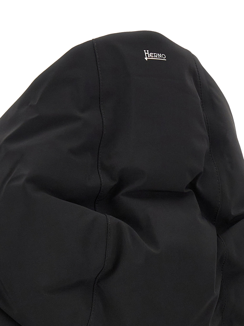 Black Polyamide Full-Length Jacket