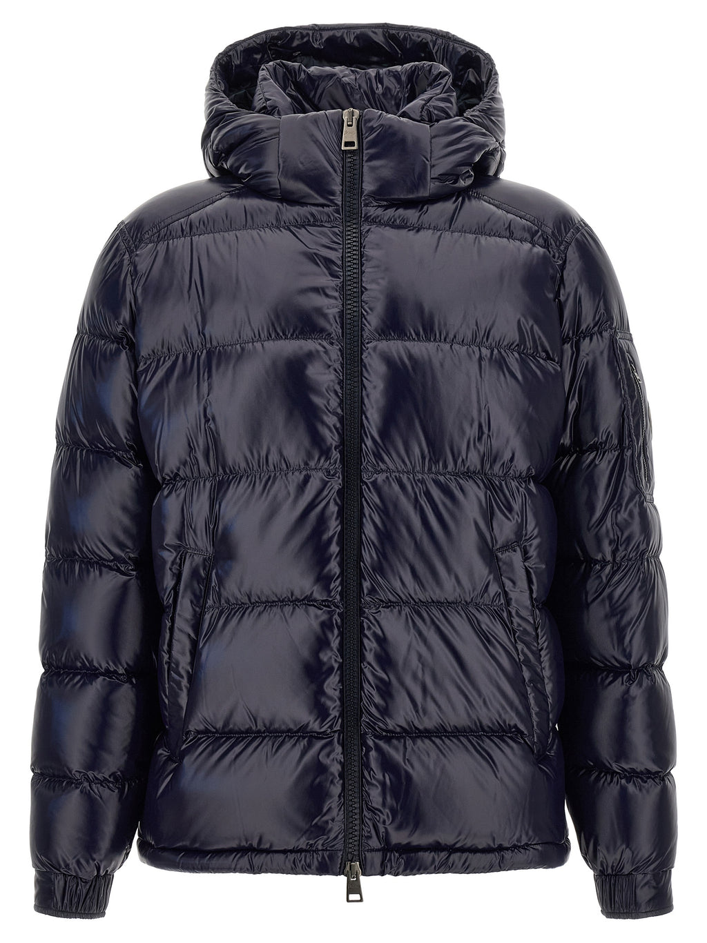 Blue Polyamide Full-Length Jacket