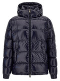 Blue Polyamide Full-Length Jacket