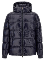 Blue Polyamide Full-Length Jacket