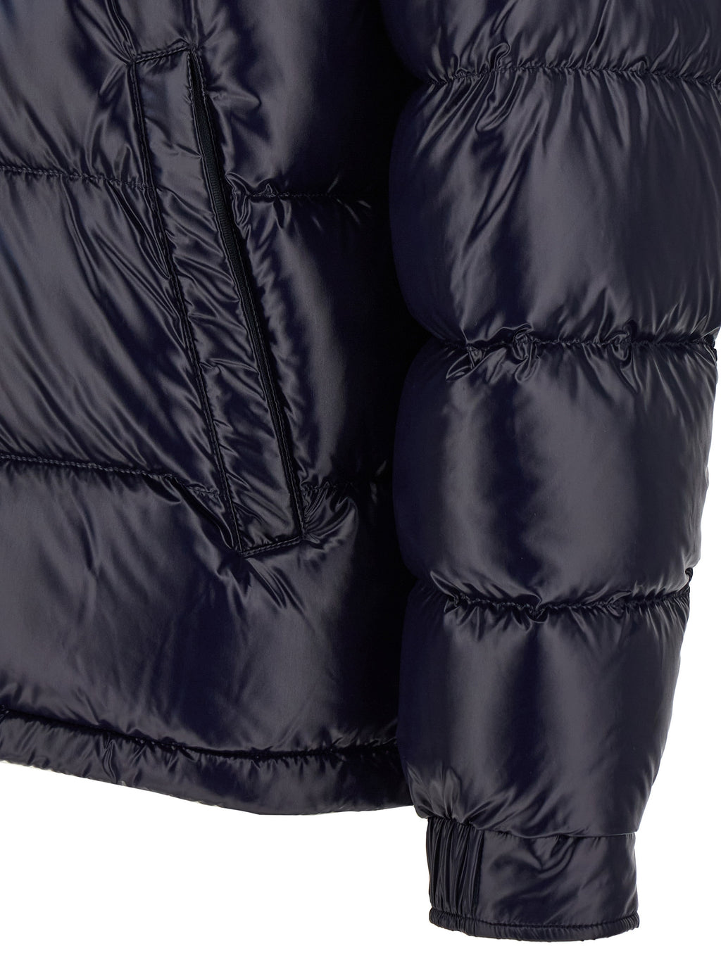Blue Polyamide Full-Length Jacket