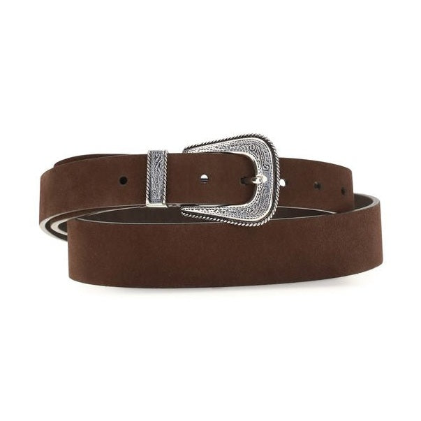Brown Suede Leather Regular Belt