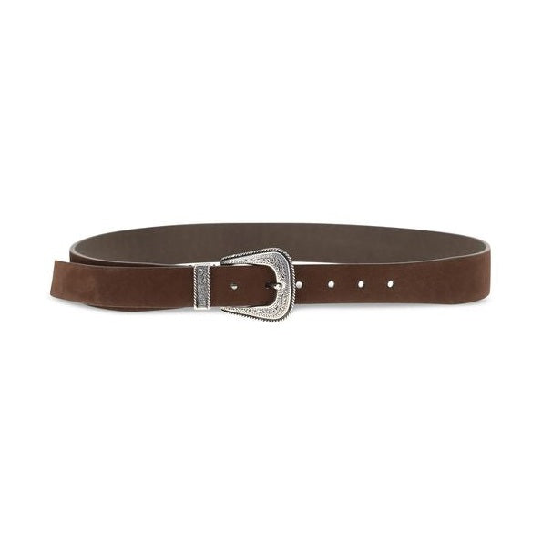 Brown Suede Leather Regular Belt