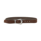 Brown Suede Leather Regular Belt