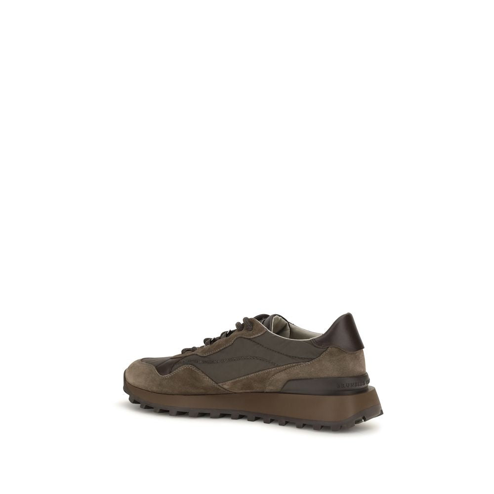 Brown Calf Leather Bos Taurus Athletic Sneakers