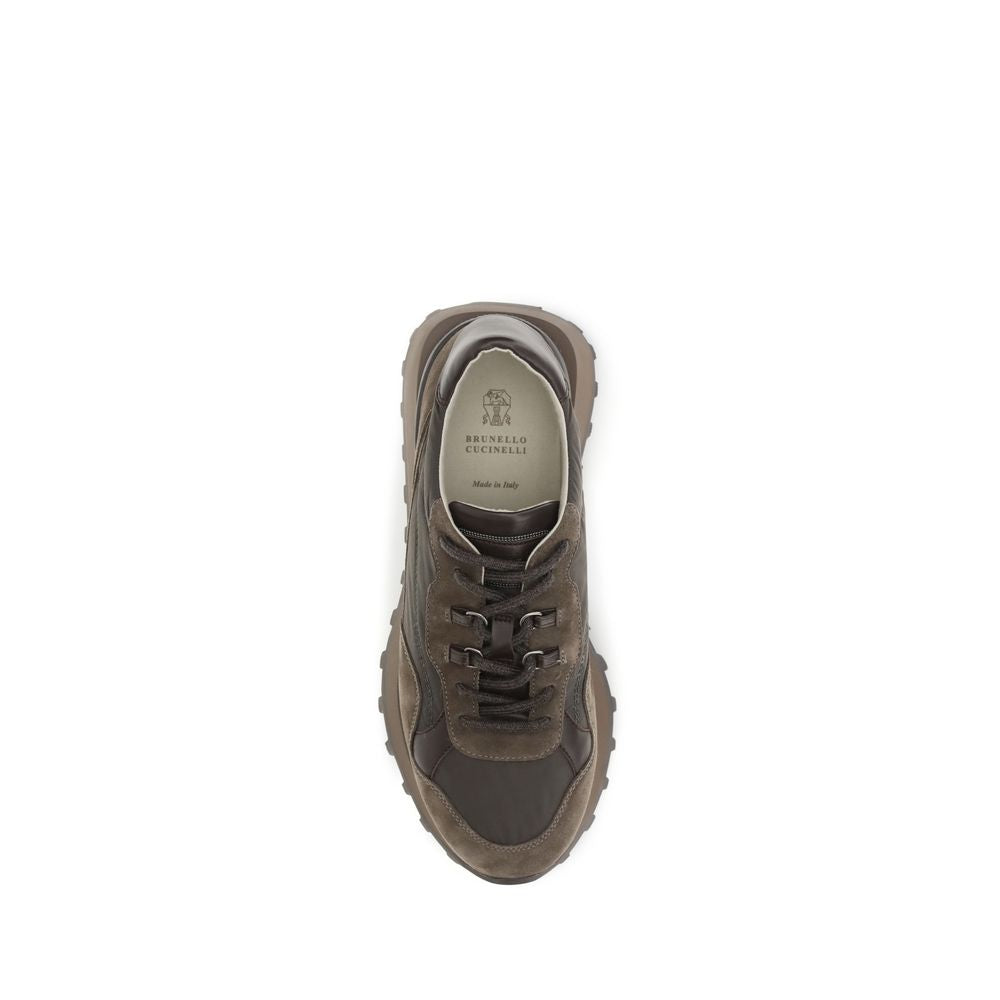 Brown Calf Leather Bos Taurus Athletic Sneakers