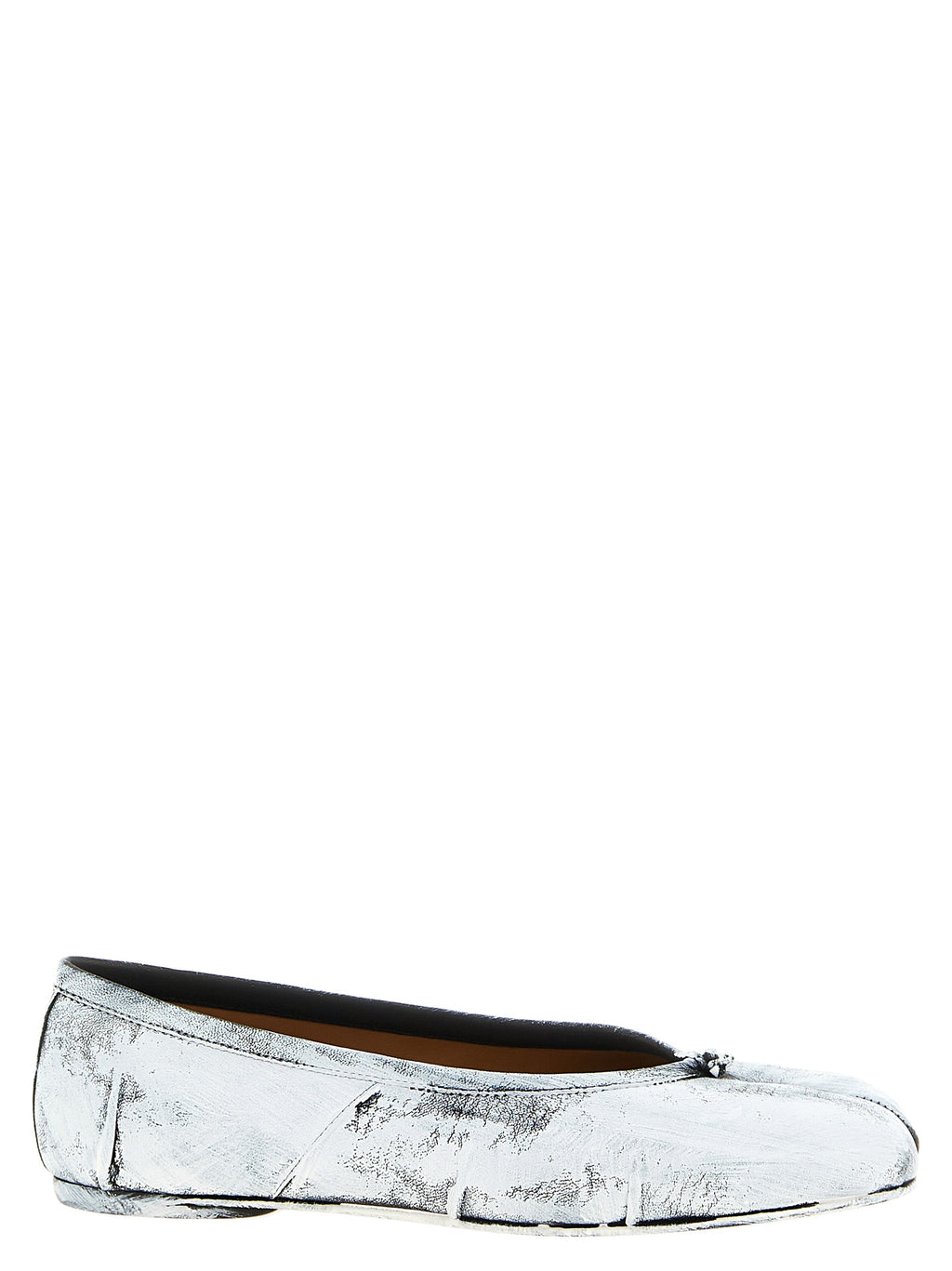 White Lambskin Ballet Flats