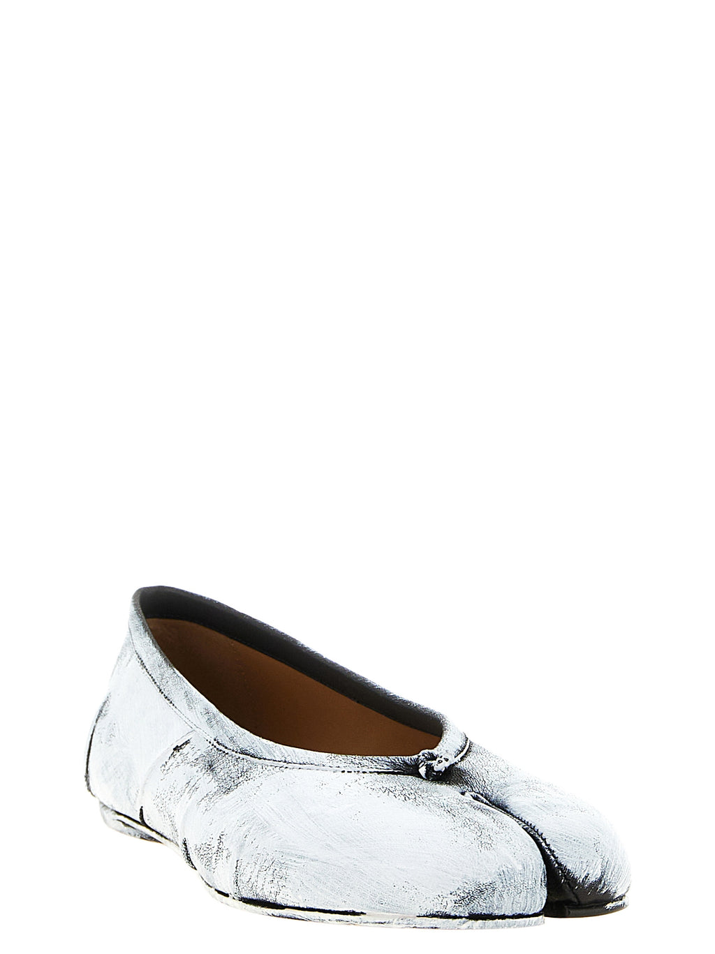 White Lambskin Ballet Flats