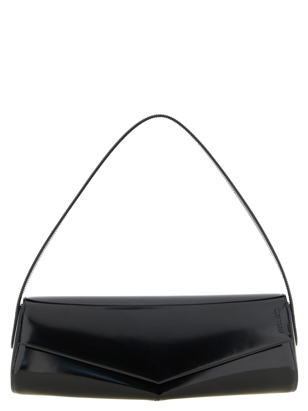 Black Calfskin Shoulder Bag