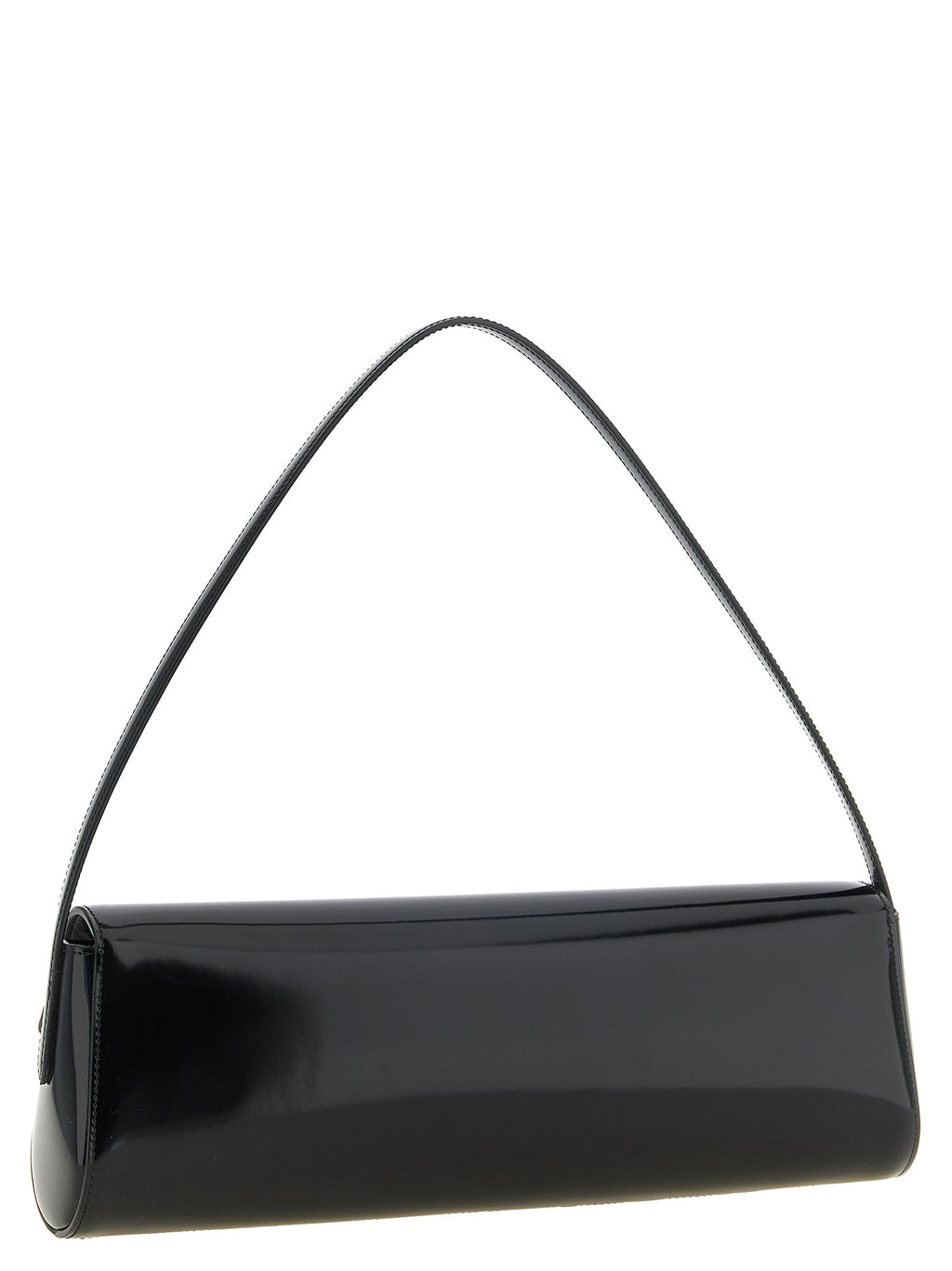 Black Calfskin Shoulder Bag
