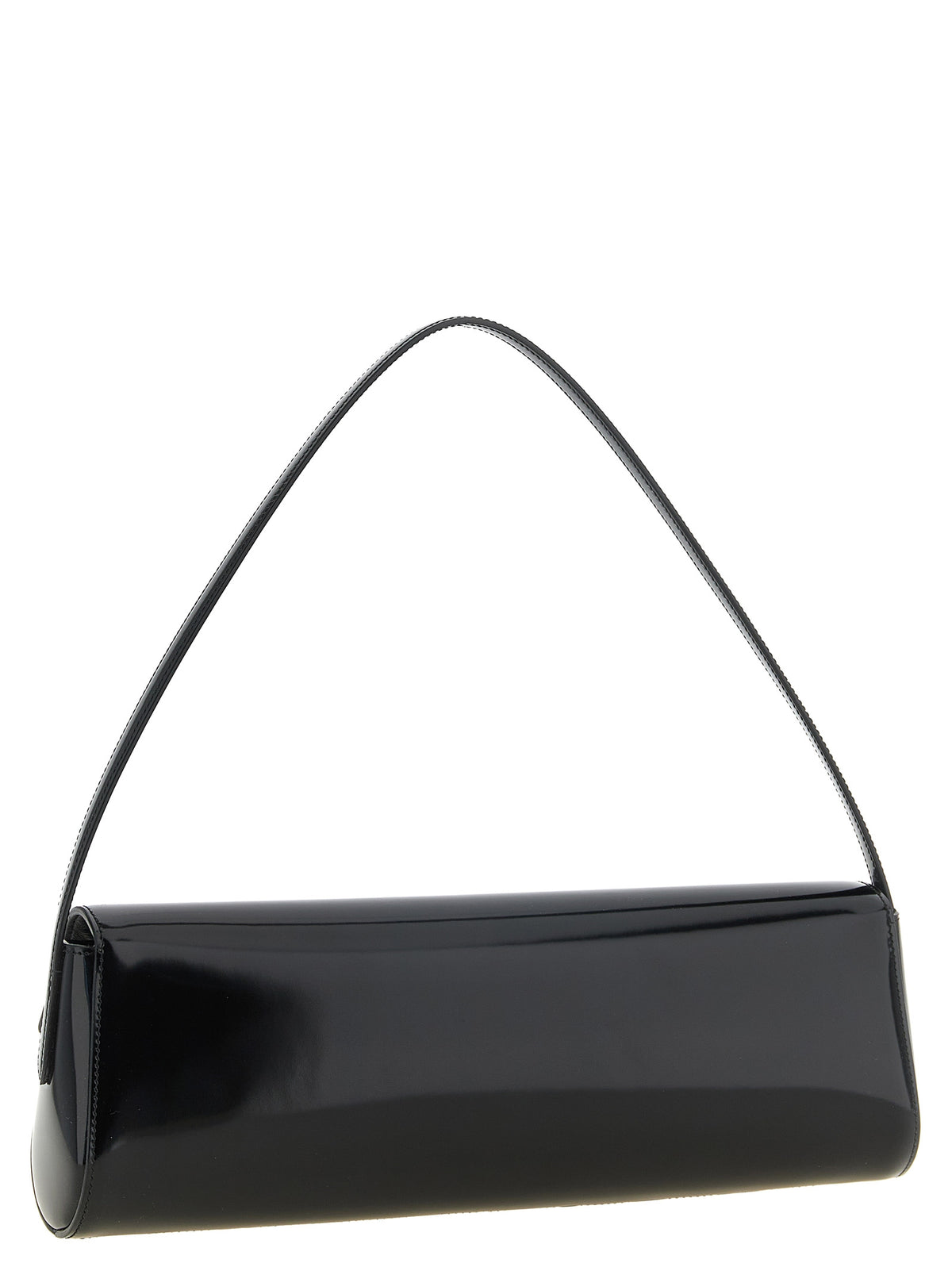 Black Calfskin Shoulder Bag