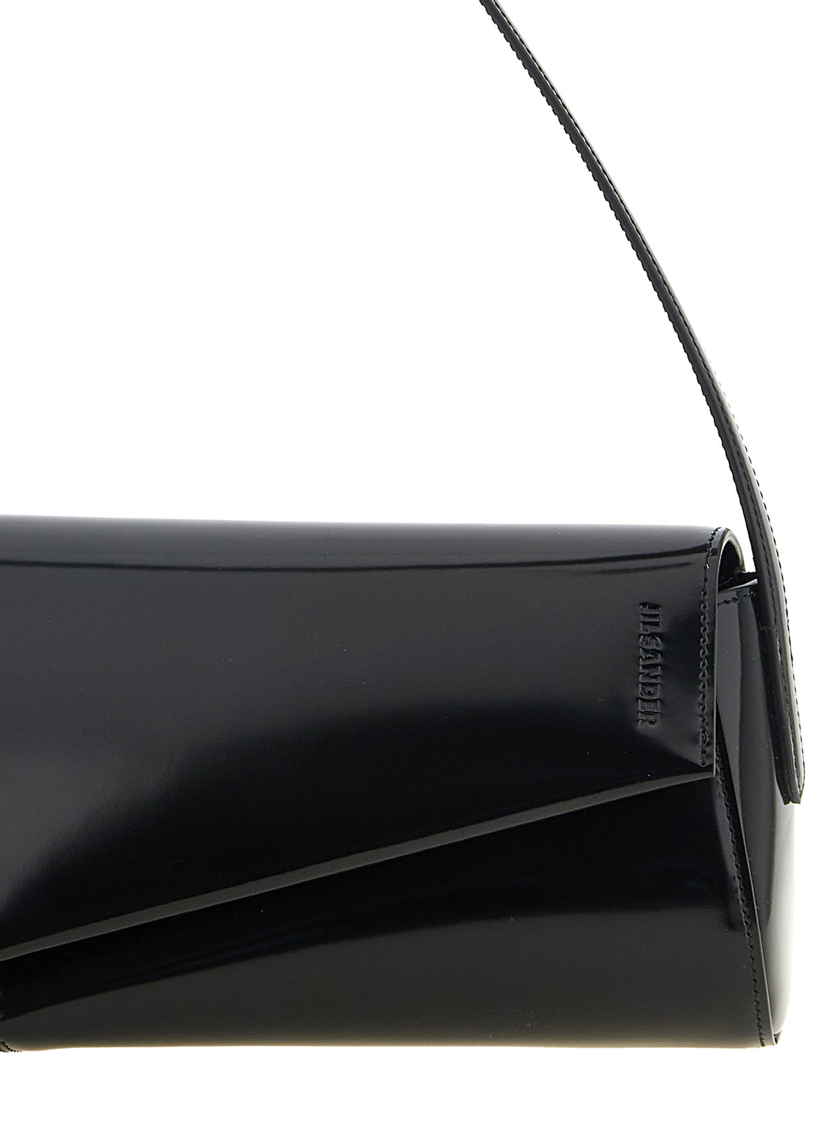 Black Calfskin Shoulder Bag