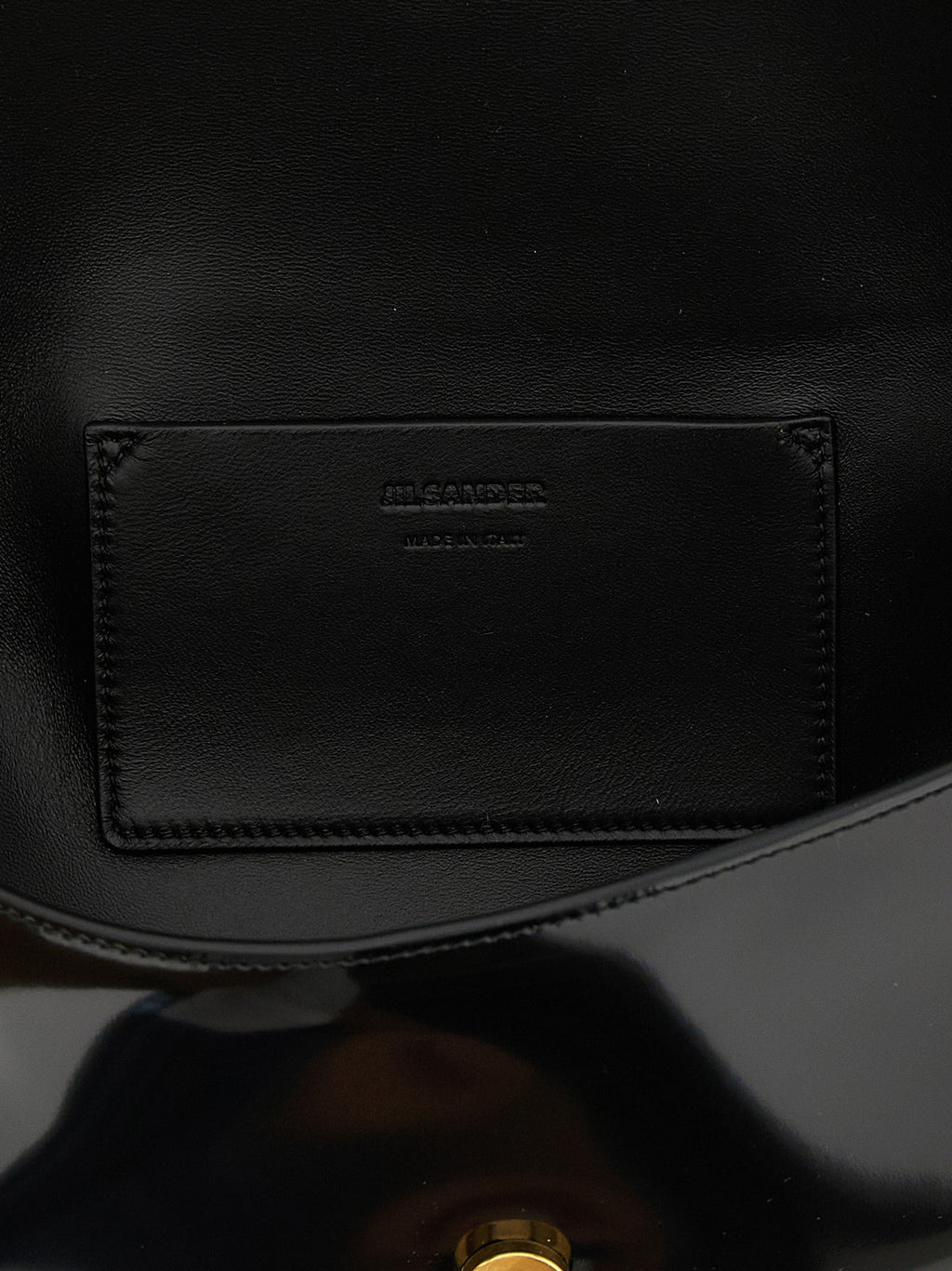 Black Calfskin Shoulder Bag