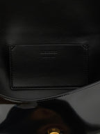 Black Calfskin Shoulder Bag