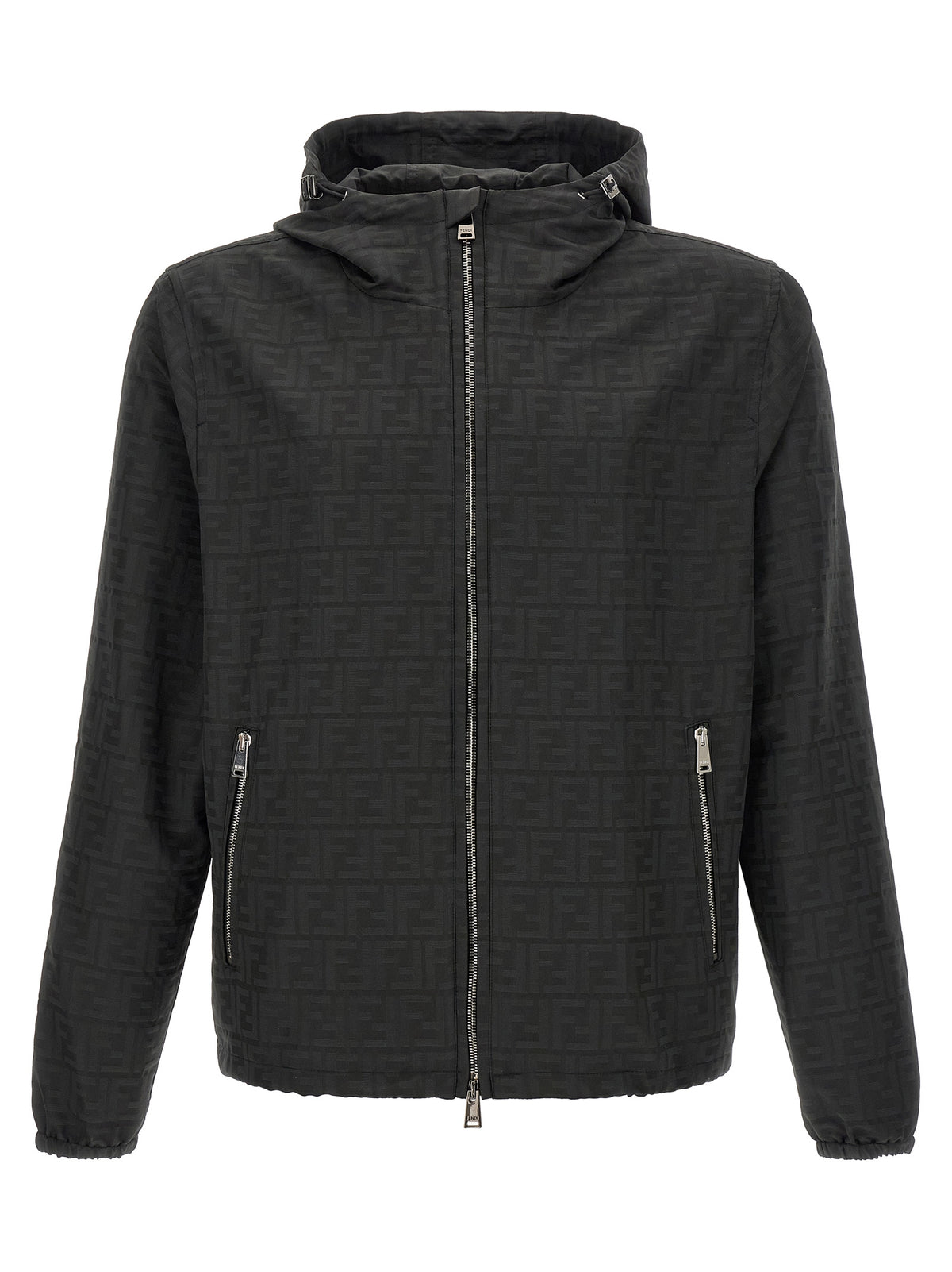 Black Polyester Shell Jacket