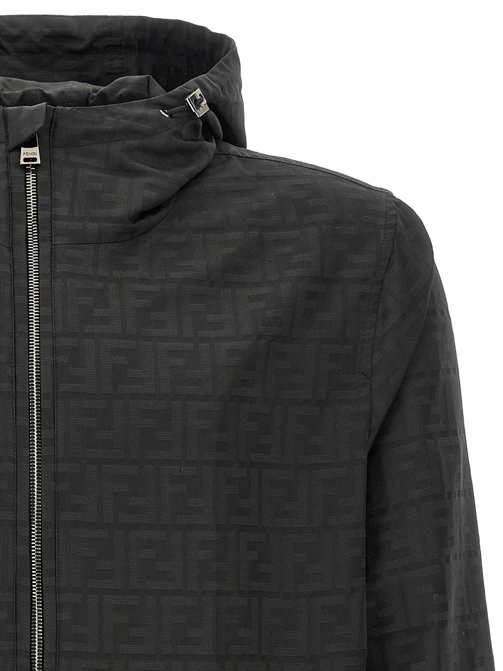 Black Polyester Shell Jacket