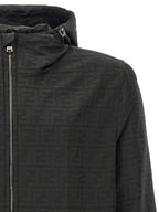 Black Polyester Shell Jacket