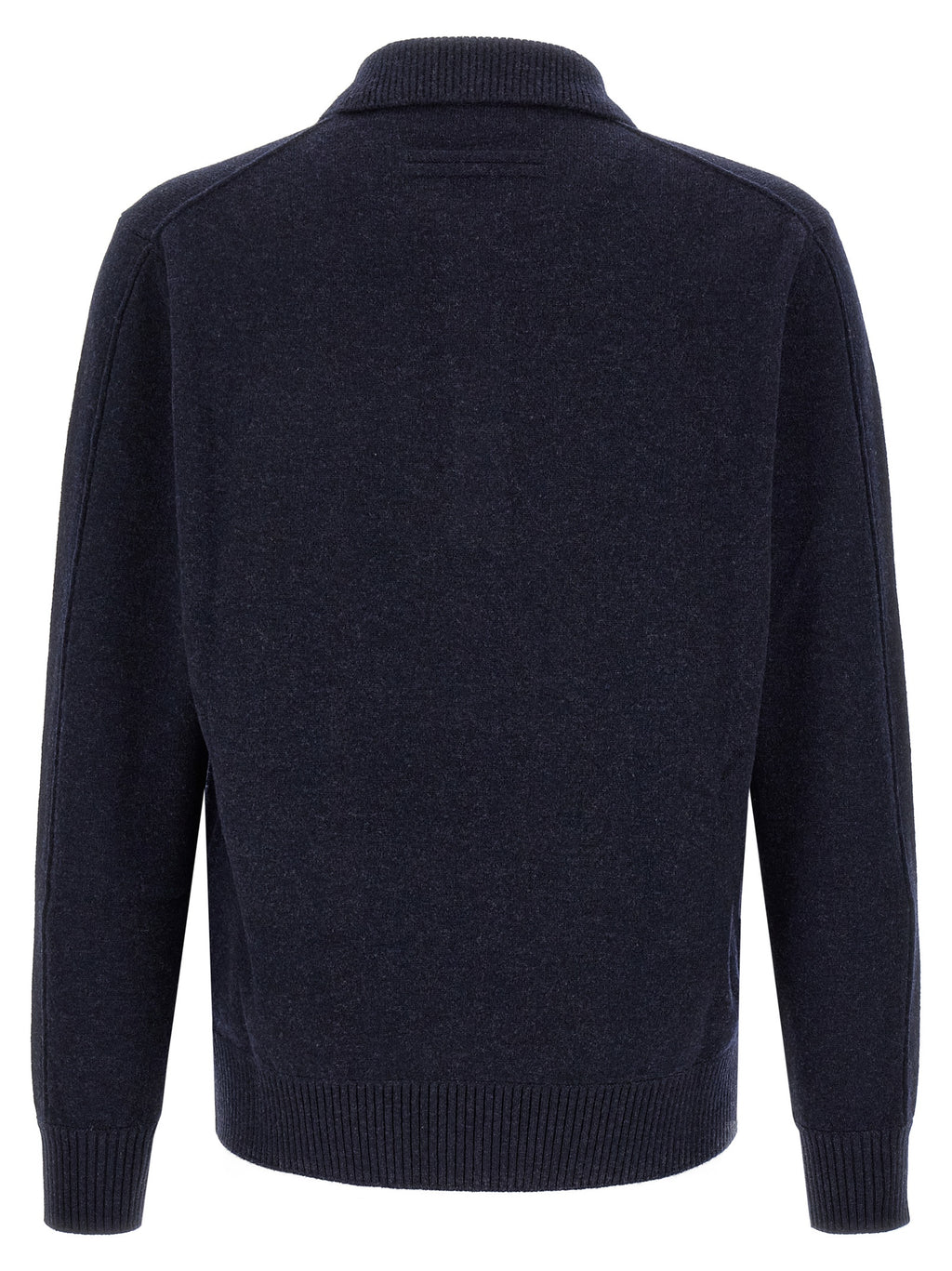 Blue Wool Polo Shirt
