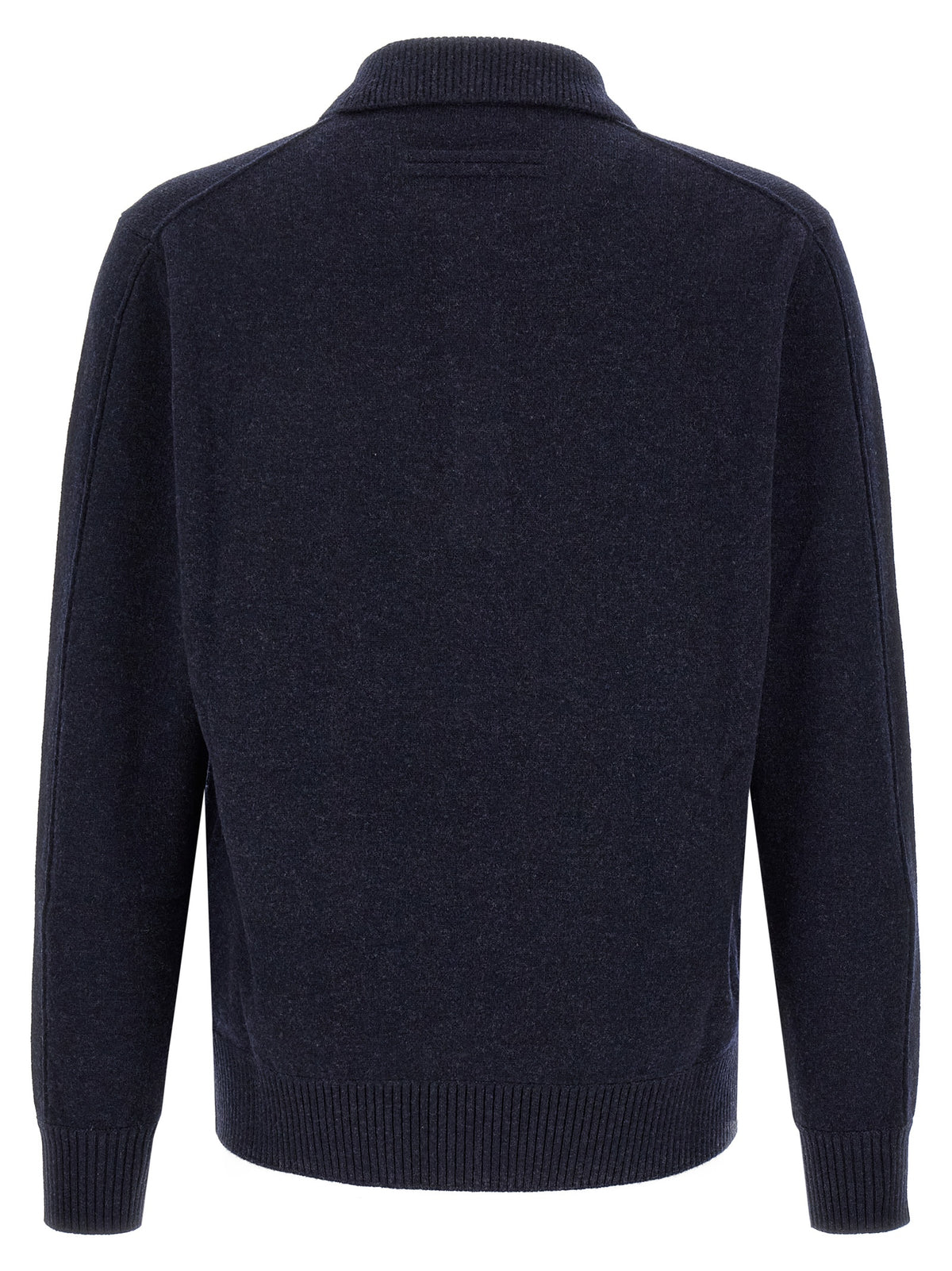 Blue Wool Polo Shirt