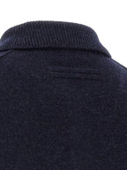 Blue Wool Polo Shirt
