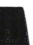 Black Cotton Midi Skirt