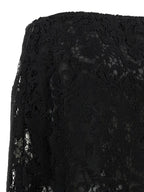 Black Cotton Midi Skirt
