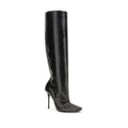 Black Calf Leather Bos Taurus High Heel Boots