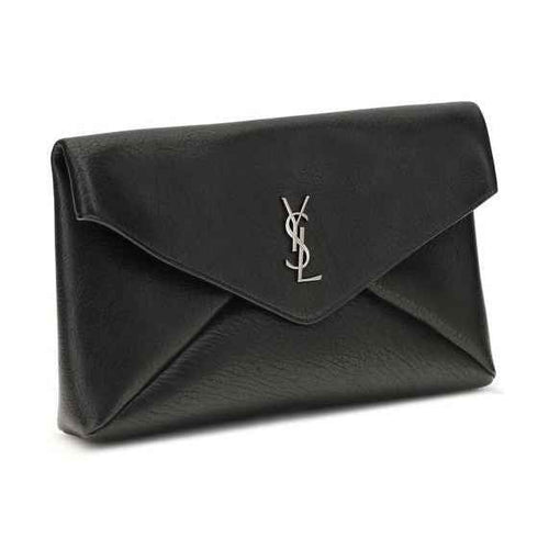 Black Calf Leather Bos Taurus Clutch Bag