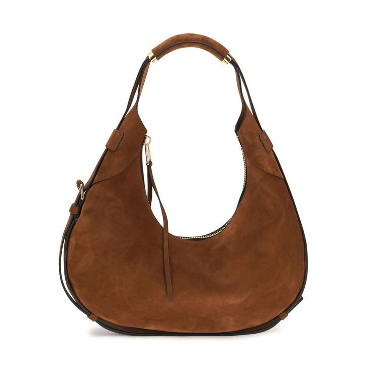 Brown Suede Leather Shoulder Bag