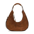 Brown Suede Leather Shoulder Bag