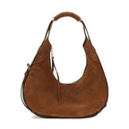 Brown Suede Leather Shoulder Bag