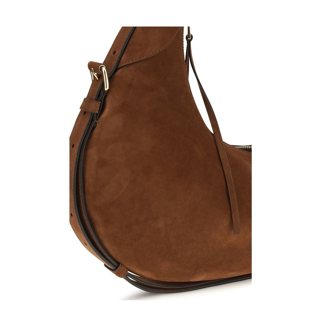 Brown Suede Leather Shoulder Bag