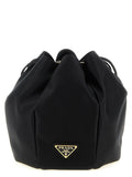 Black Viscose Shoulder Bag