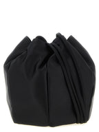 Black Viscose Shoulder Bag