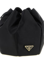 Black Viscose Shoulder Bag