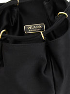 Black Viscose Shoulder Bag