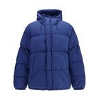 Blue Nylon Full-Length Jacket