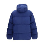 Blue Nylon Full-Length Jacket