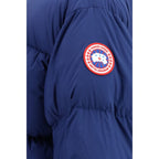 Blue Nylon Full-Length Jacket
