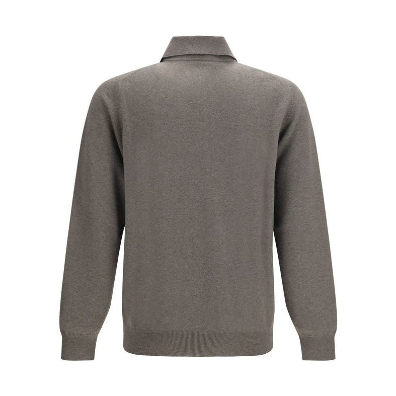 Brown Cashmere Polo Shirt