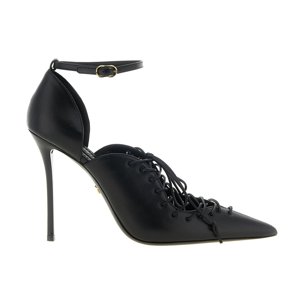 Black Calfskin High Heel Pumps