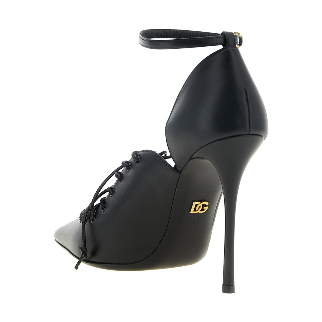 Black Calfskin High Heel Pumps