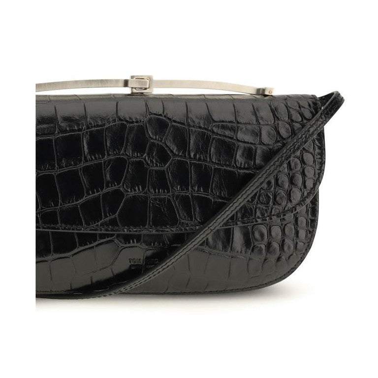 Black Calf Leather Bos Taurus Shoulder Bag