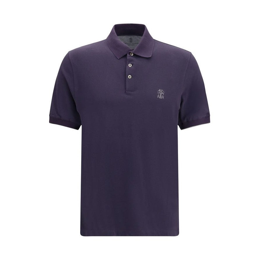 Purple Cotton Polo Shirt