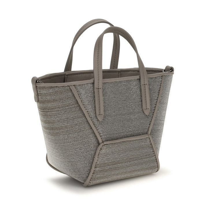 Gray Calf Leather Bos Taurus Handbag