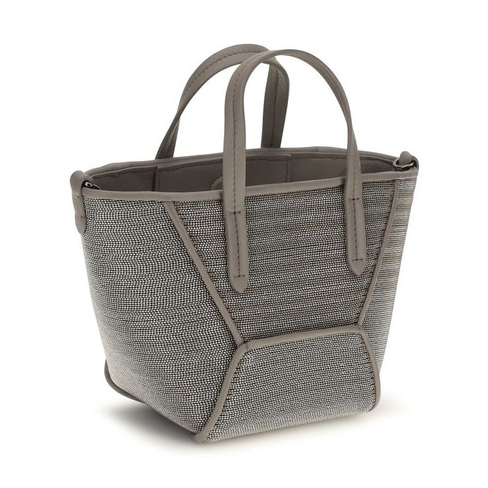 Gray Calf Leather Bos Taurus Handbag