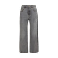 Gray Cotton Jeans Denim