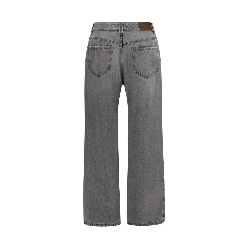Gray Cotton Jeans Denim