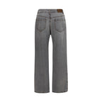 Gray Cotton Jeans Denim