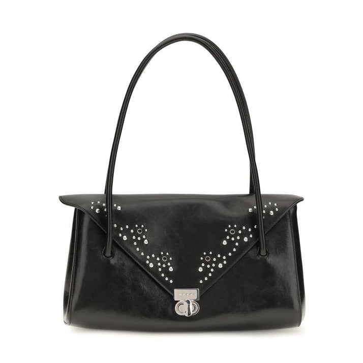 Black Calf Leather Bos Taurus Shoulder Bag